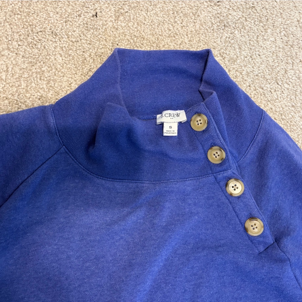 J. Crew Blue Cowl Neck Sweater